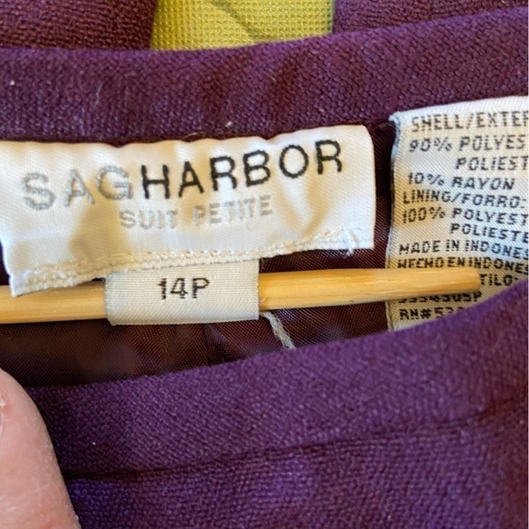 𝅺PLUM Sag Harbor Suit Petite pants in 14P. Permanent creases and side zipper. - Picture 2 of 5
